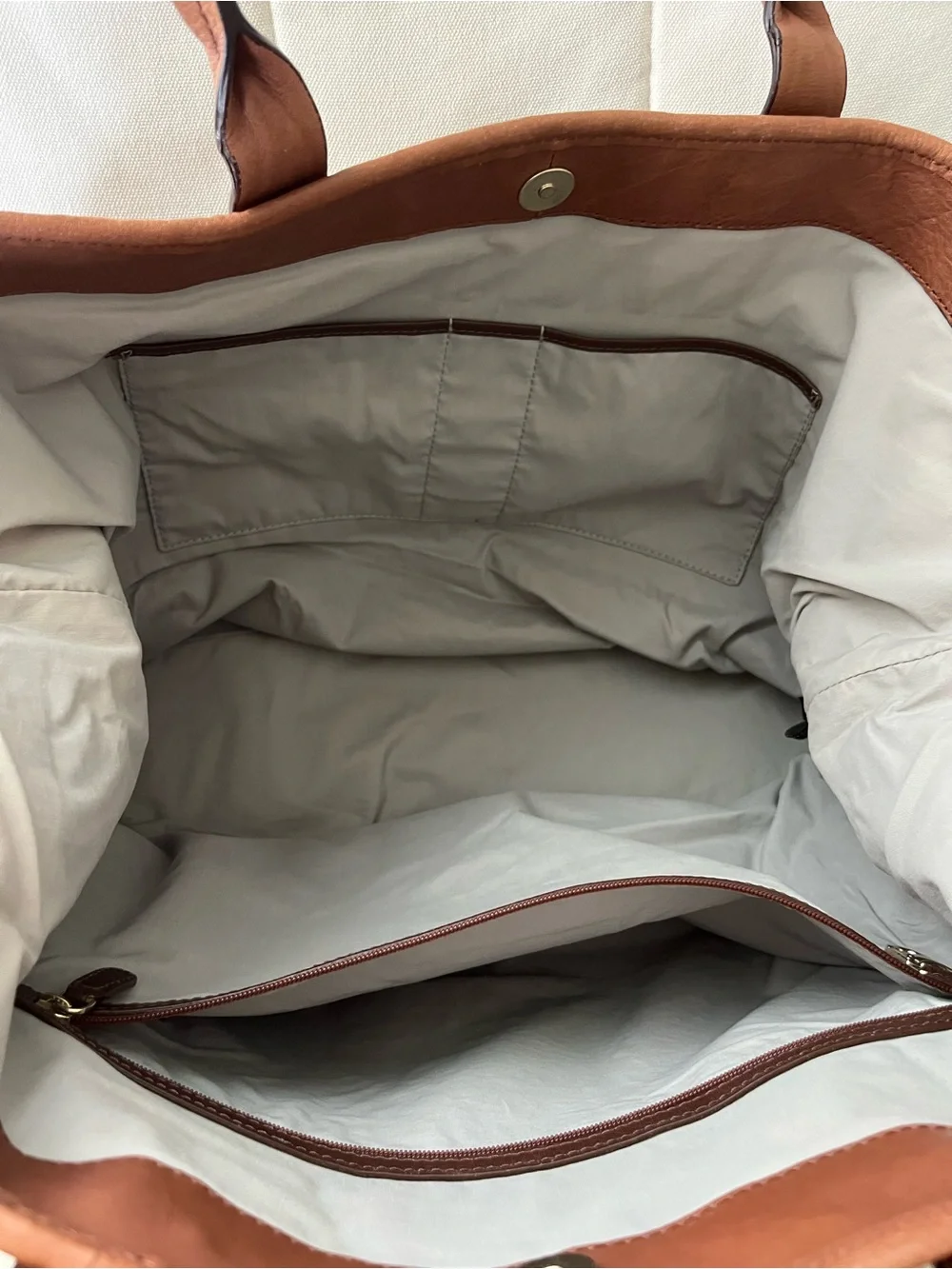 Cole Haan Woven Leather Tote Bag in Brown